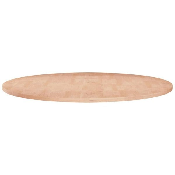 Berkfield Round Table Top ??80x1.5 cm Solid Wood Oak