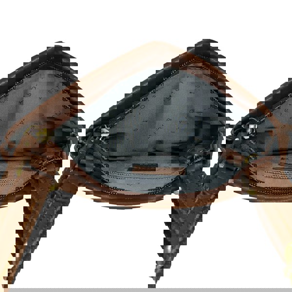 Assots London 'FLORENCE' Tan Pebble Grain Leather Crossbody Sling Bag