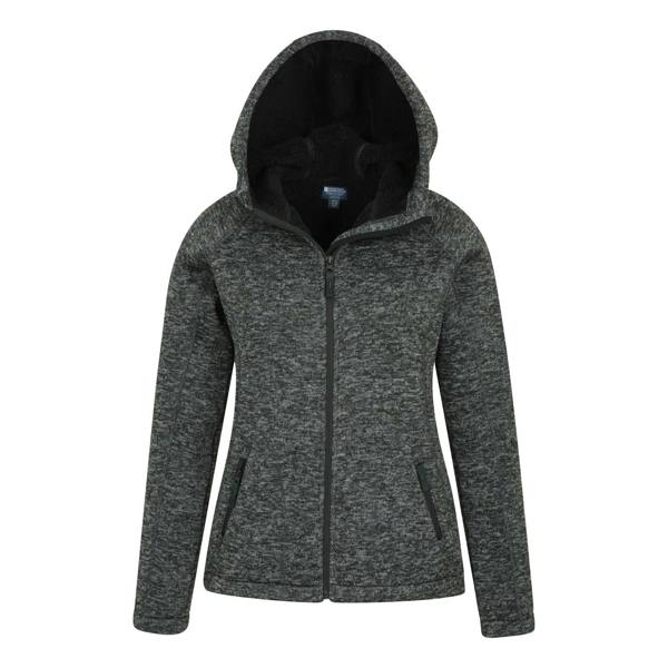 Mountain Warehouse Womens/Ladies Nevis Faux Fur Lined Full Zip Hoodie - Black - 