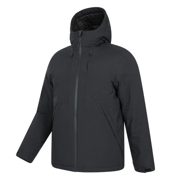 Mountain Warehouse Mens Heard Padded Waterproof Jacket - Black - 