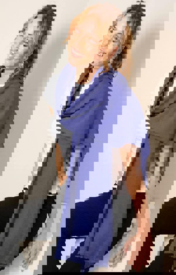 Alie Street London Aurielle Silk Wool Scarf - Future Dusk