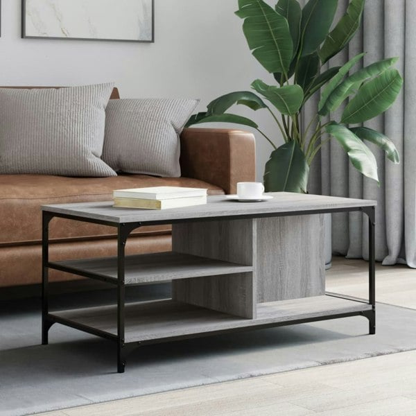 Berkfield Coffee Table Grey Sonoma 100x50x45 cm Engineered Wood
