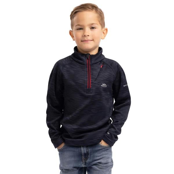 Trespass Childrens Boys Edvin Fleece Top - Navy Marl - 