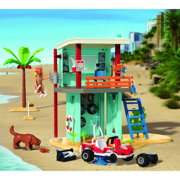 Playmobil Lifeguard Tower with Beach Buggy - 71903 Playset