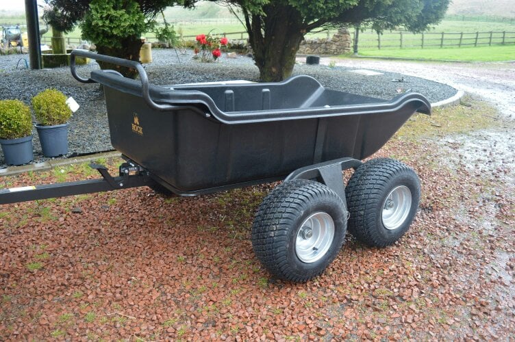 Rock Machinery ATV 4 Wheel Tipping Trailer 1500lb