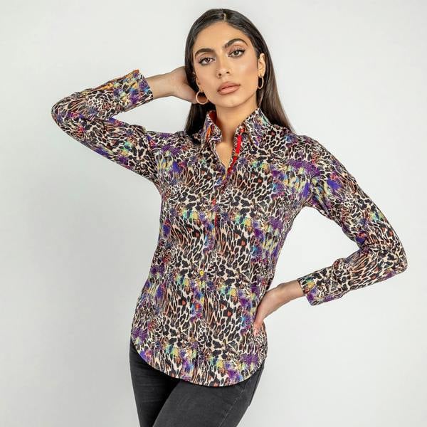 CATWOMAN LEOPARD  WOMENS  PRINT SHIRT – Premium Men's Patterned Shirt by Claudio Lugli | Bold Design, Tailored Fit, Best Printed Shirts