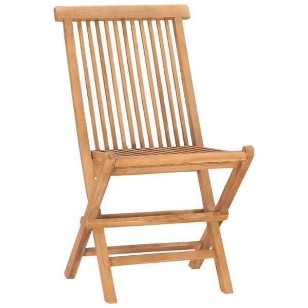 Berkfield 3 Piece Folding Outdoor Dining Set Solid Teak Wood