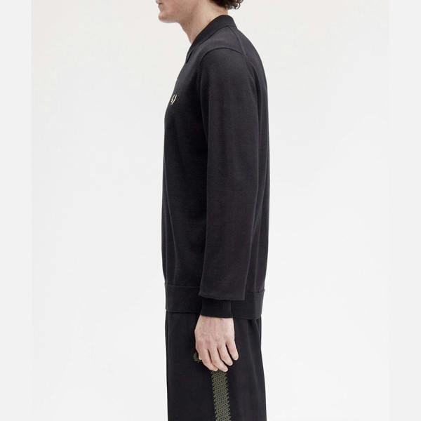 Fred Perry Knitted Merino Long Sleeve Polo Shirt