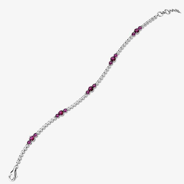 T. H. Baker 18ct White Gold Ruby & Diamond Fancy Bracelet HSB1062(RU)