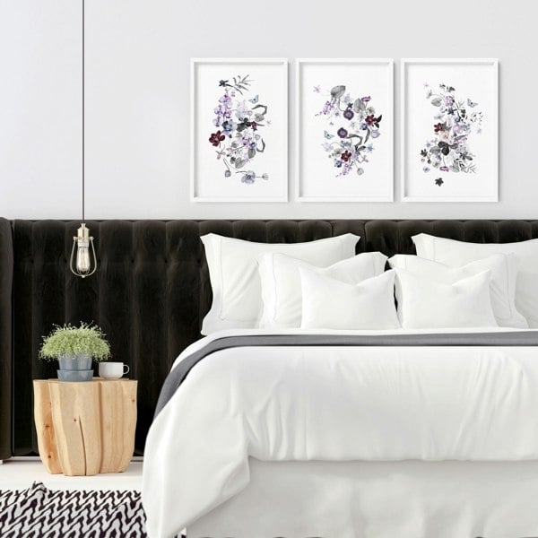 Bedroom wall picture | set of 3 prints for bedroom walls