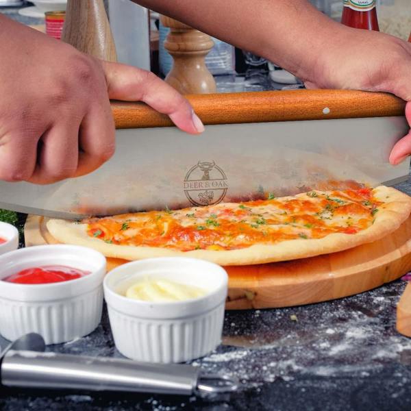 Sourdough By The Sea Premium Pizza Cutter - 35cm Pizza Rocker Cutter