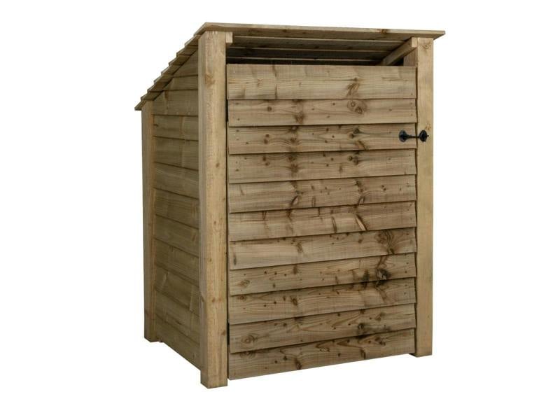 Arbor Garden Solutions Wooden Log Store with Door (Roof Sloping Back) W-99cm, H-126cm Or 180cm, D-88cm