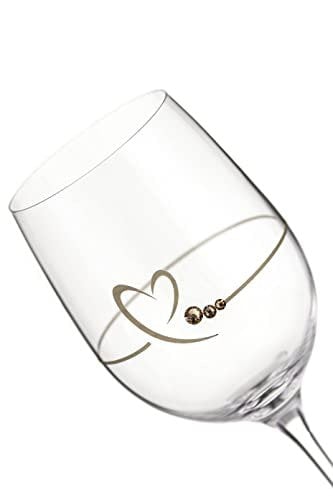 'Heart of Gold' Wine Glasses - Set of 2