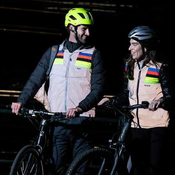 WOWOW Mens Ladies Full Reflective Cycling Jacket High Visibility Sport Jacket