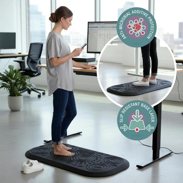 Floortex AFS-TEX® 3000X Black Active Anti-Fatigue Mat 50 x 100cm