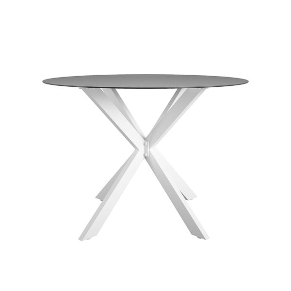 Dorel Home CL Circi Dining Glass Table Black and White