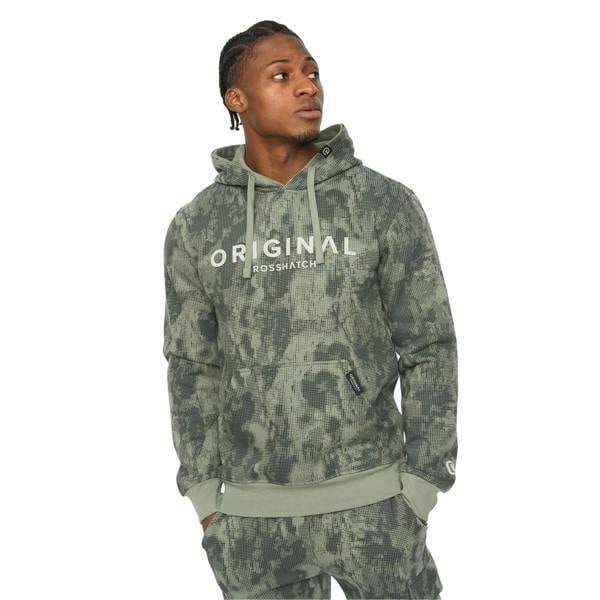Crosshatch Mens Bardon Hoodie - Olive - 