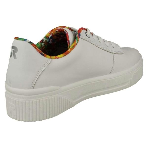 Rieker Ladies Revolution By Rieker Lace Up Platform Trainers W0702