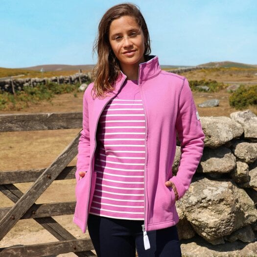 Lazy Jacks LJ33 - Ladies Full Zip Sweatshirt - Raspberry