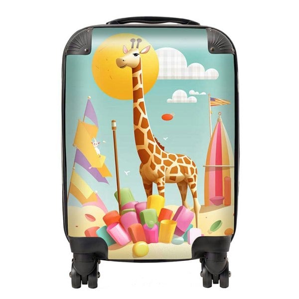 Warren Reed A Giraffe On A Beach Holiday Suitcase