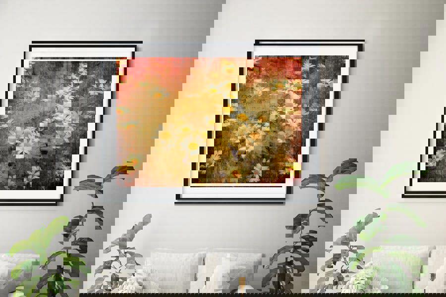 botanical daisy canvas print