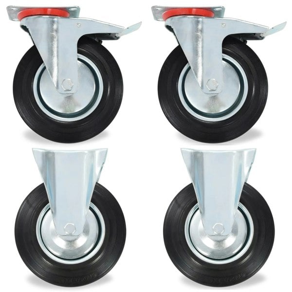 Berkfield 24 pcs Casters 200 mm