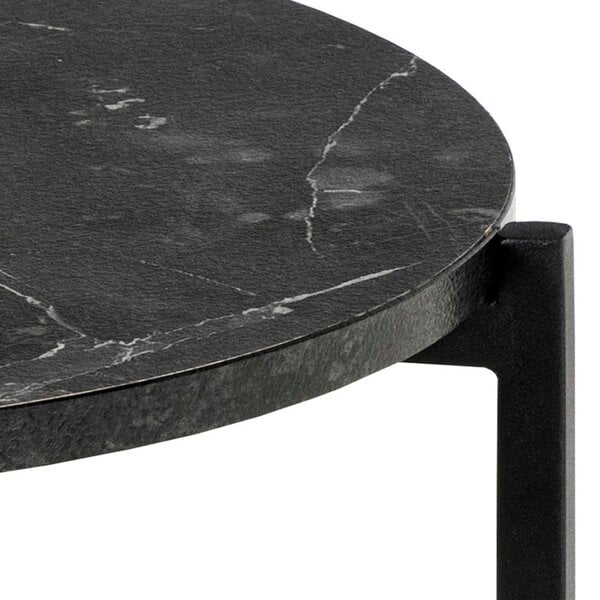 Wyld Haus Odense Black Izmir Round Side Table Metal Legs