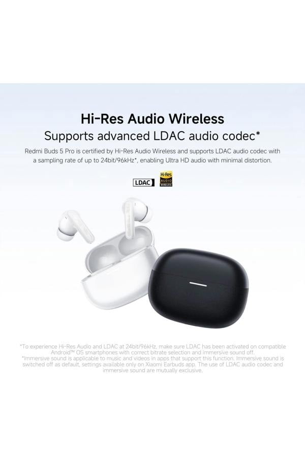 Xiaomi Redmi Buds 5 Pro Wireless Bluetooth In-Ear Headphones Black