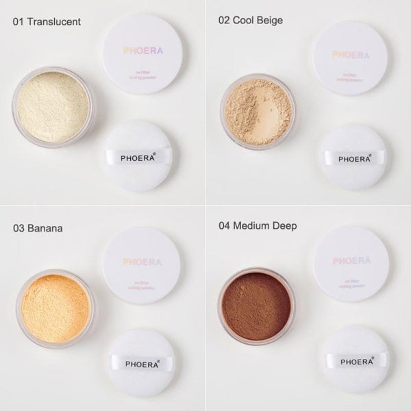 Phoera Loose Makeup Setting Matte Face Powder - Long Lasting Foundation Fixer & Blender