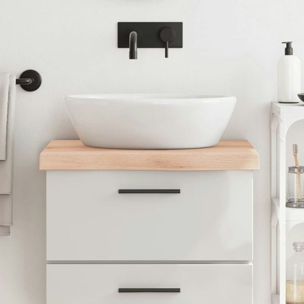 Berkfield Bathroom Countertop 60x50x6 cm Untreated Solid Wood