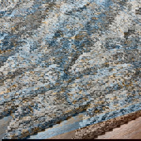 Livabliss Jolie-Vintage Grey Blue Brown Black Traditional Boho Rug