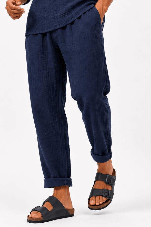 COTTON KNIT NOMAD SUMMER TROUSERS - Claudio Lugli Shirts