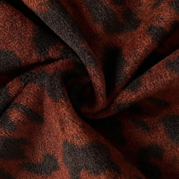 Regatta Womens/Ladies Frankie Leopard Print Borg Half Zip Fleece - Brown/Black - 
