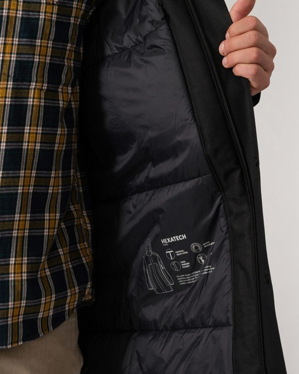 BOSS Green Hexatech Mens Parka - Black 001 - CHO - Designer Mens Parka Coats