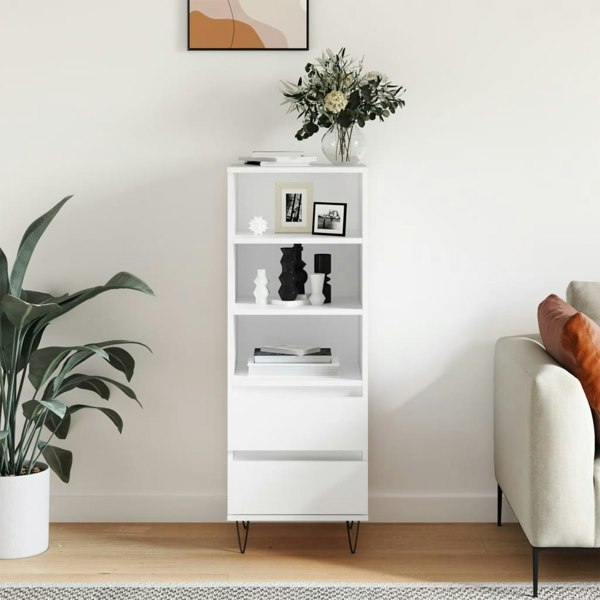 Berkfield Highboard White 40x36x110 cm Engineered Wood