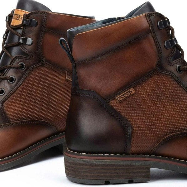 Pikolinos York - Men's Cuero Brown Lace Up Leather Ankle Boots