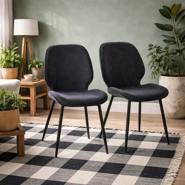 Wyld Haus Set of 4 Larkwood Anthracite Dining Chairs