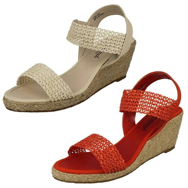 Savannah Womens Savannah Slip On Wedge Heeled Sandal F2303