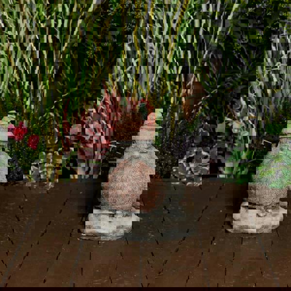 Stone Cast 'Christmas Robin' Garden Ornament 