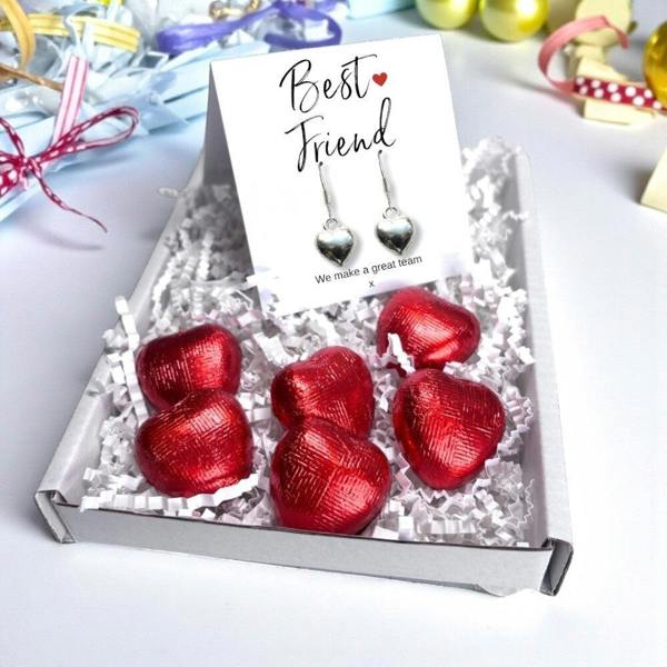 Aye Do Gifts Best Friend Mini Gift Hamper with Silver Heart Earrings