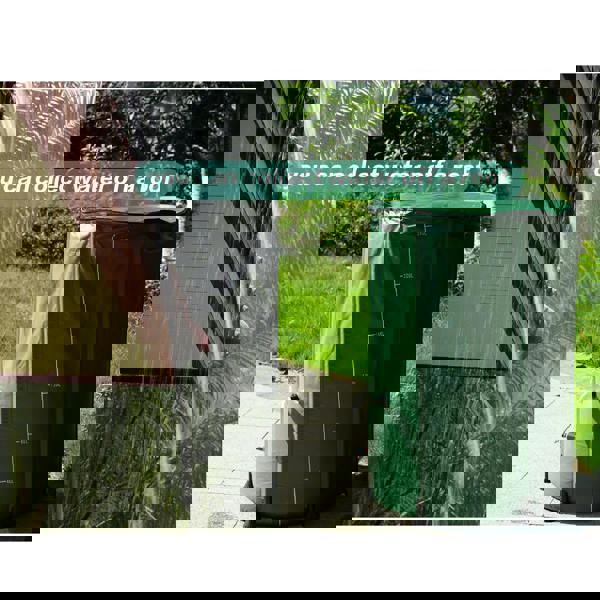 Gr8 Garden Collapsible 250L PVC Garden Water Butt Portable Rainwater Tank with Zipped Lid & Drain Tap