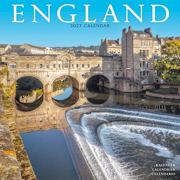 England Calendar 2027, Wall Calendars, Month To View, Travel, Gift