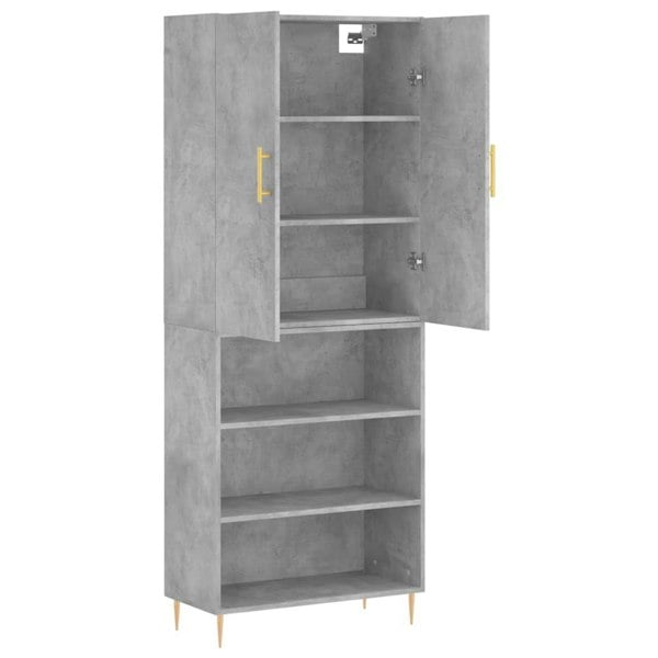 Berkfield Highboard Concrete Grey 69.5x34x180 cm Engineered Wood