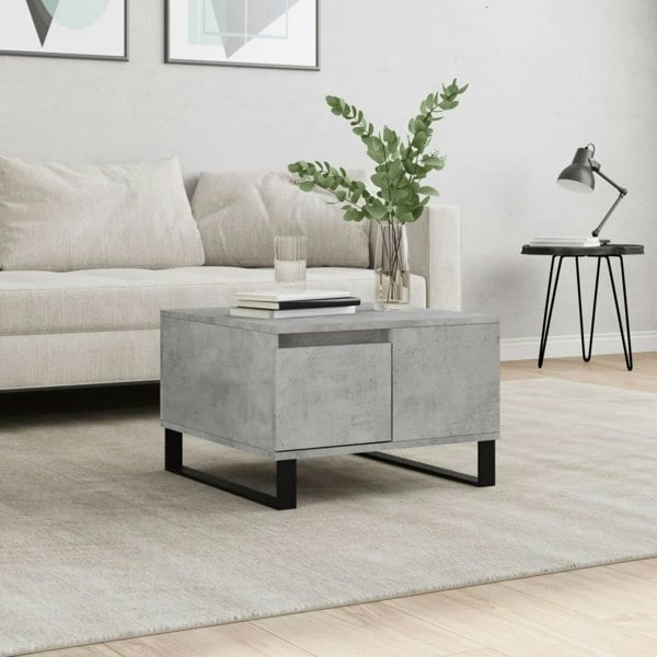 Berkfield Coffee Table Concrete Grey 55x55x36.5 cm Engineered Wood