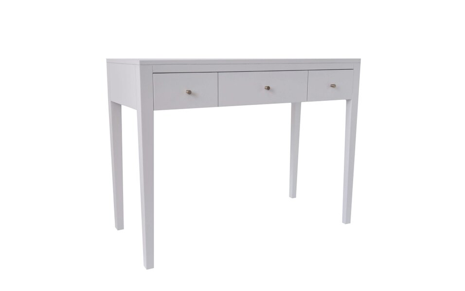 Wyld Haus Cordoba White Wood Grain Three Drawer Desk