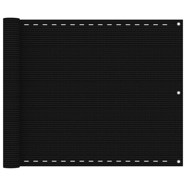 Berkfield Balcony Screen Black 75x400 cm HDPE