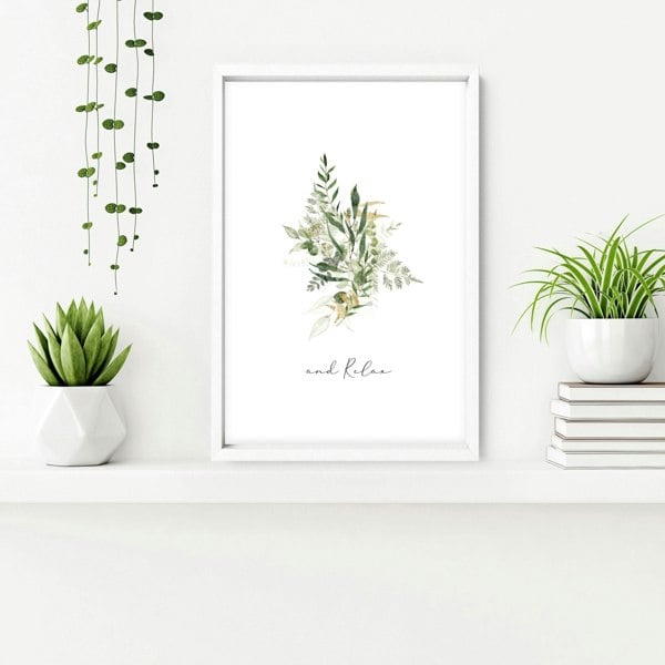 Bathroom prints for wall | set of 3 Boho Greenery wall art