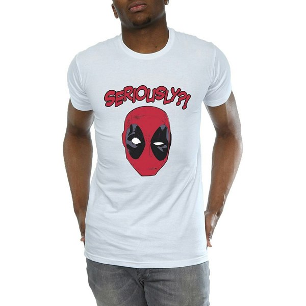 Deadpool Mens Seriously Cotton T-Shirt - White