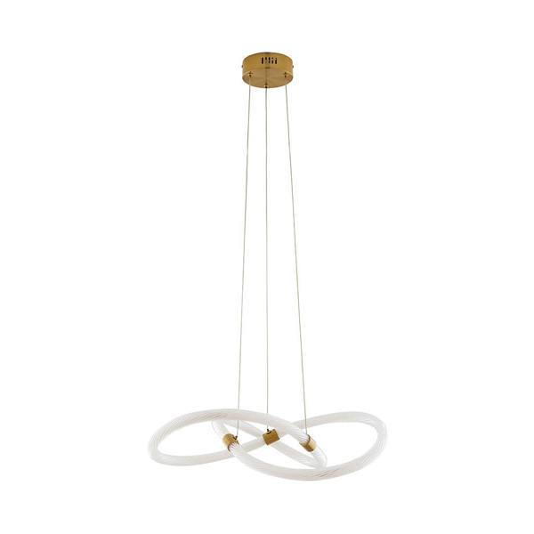 Pagazzi Lighting Virello Satin Brass Twist LED Pendant