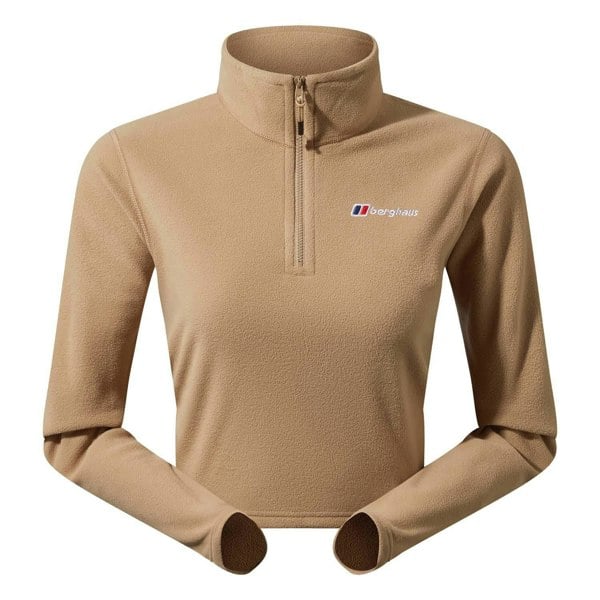 Berghaus Womens/Ladies Urban Prism Fleece Half Zip Crop Top - Beige